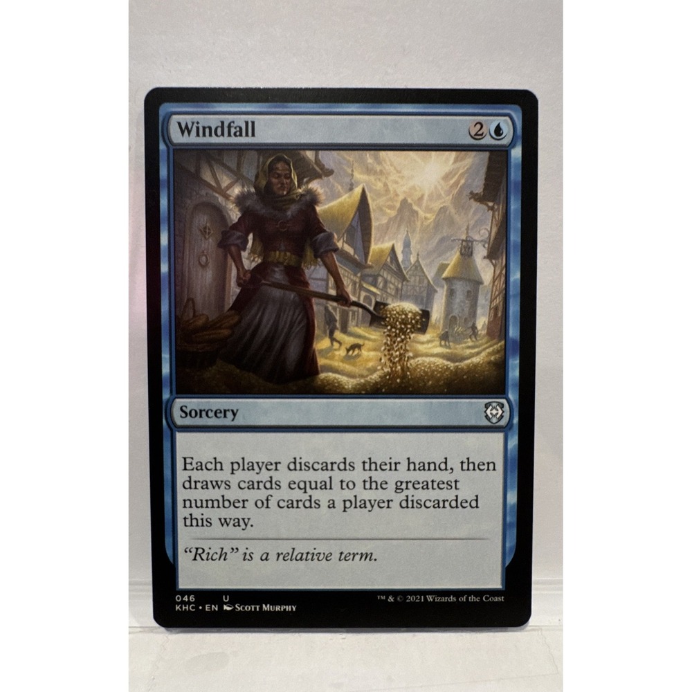 Windfall Magic The Gathering Card Commander Kaldheim Blue Sorcery 046 KHC
